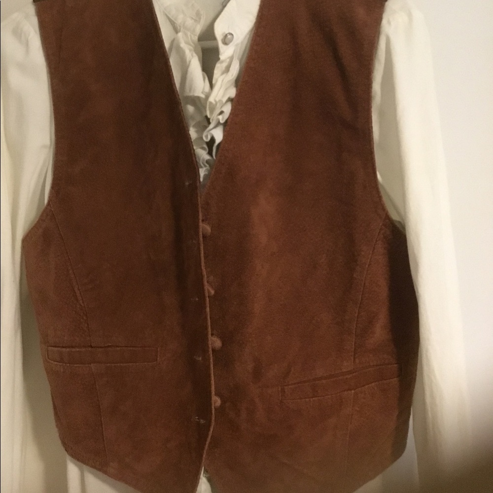 Suede tan vest